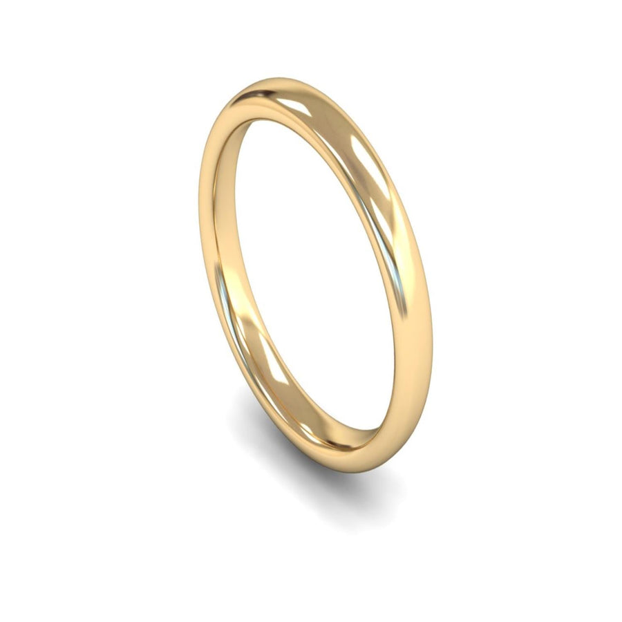 14ct Yellow Gold Slight Court Wedding Ring 3mm - Signature Weight