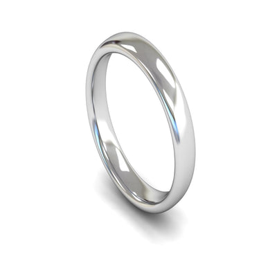 Platinum Slight Court Wedding Ring 4mm - Signature Weight