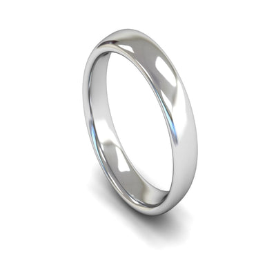 Platinum Slight Court Wedding Ring 5mm - Medium Weight