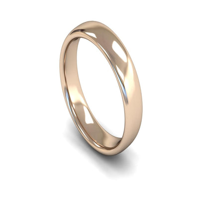 18ct Rose Gold Slight Court Wedding Ring 5mm - Medium Weight