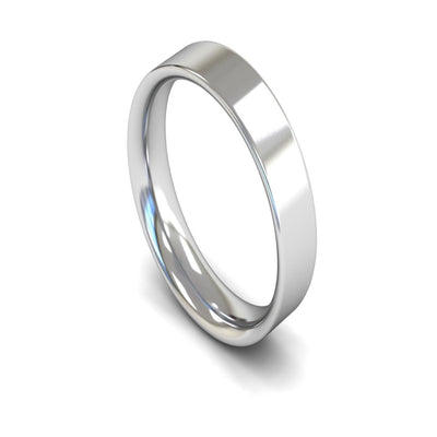 Platinum Flat Court Wedding Ring 5mm - Medium Weight