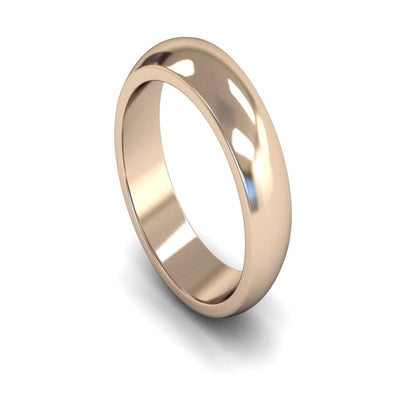 18ct Rose Gold D-shape Wedding Ring 6mm - Heavy Weight