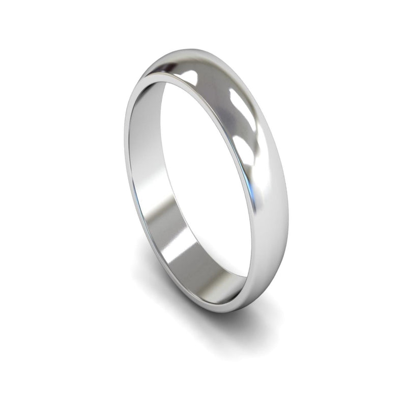 Platinum D-shape Wedding Ring 5mm - Light Weight