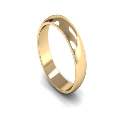 14ct Yellow Gold D-shape Wedding Ring 5mm - Light Weight