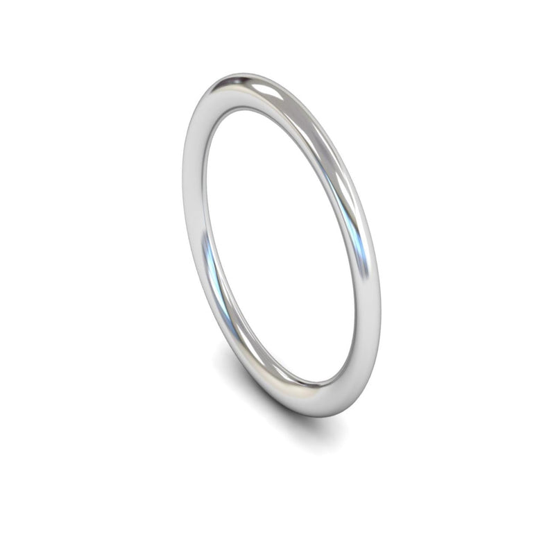 Platinum Traditional Court Wedding Ring 1.5mm - Heavy Weight