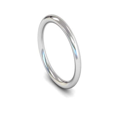 Platinum Traditional Court Wedding Ring 2.5mm - Heavy Weight