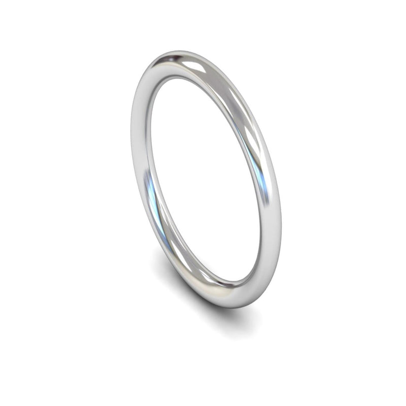 Platinum Traditional Court Wedding Ring 2.5mm - Heavy Weight