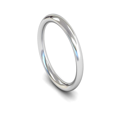 Platinum Traditional Court Wedding Ring 3mm - Heavy Weight