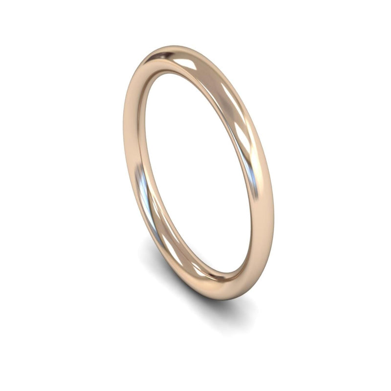 14ct Rose Gold Traditional Court Wedding Ring 3mm - Heavy Weight