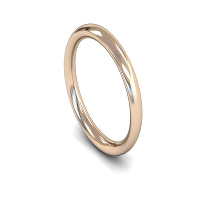 9ct Rose Gold Traditional Court Wedding Ring 3mm - Heavy Weight