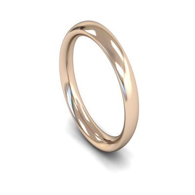 9ct Rose Gold Traditional Court Wedding Ring 4mm - Heavy Weight