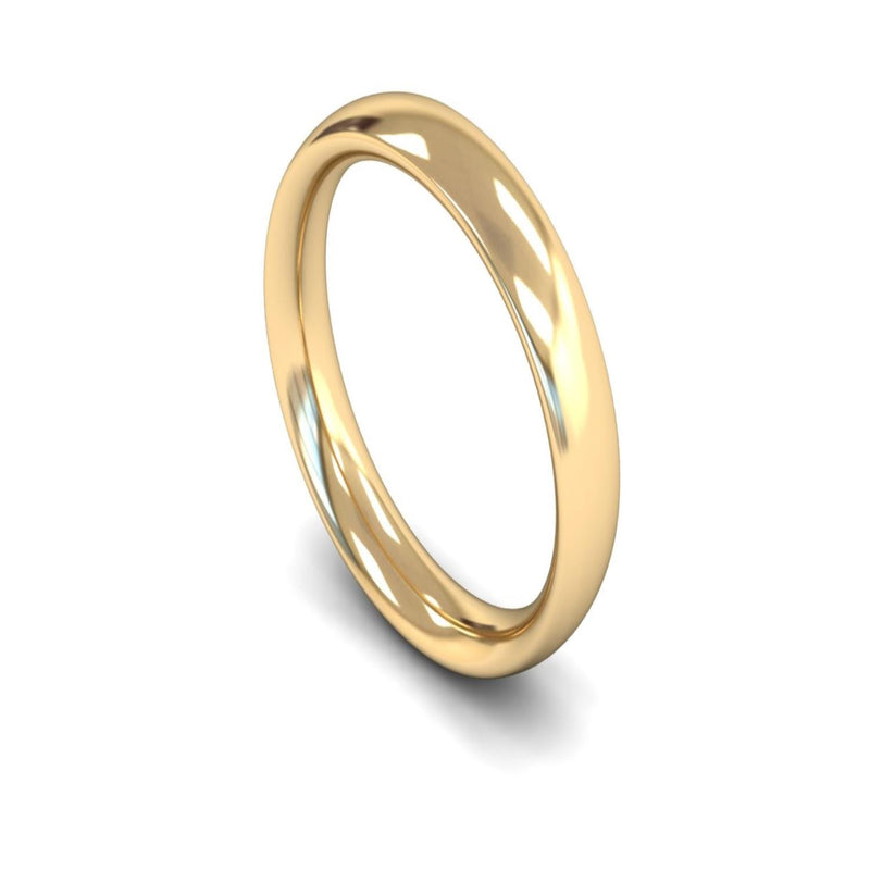 14ct Yellow Gold Traditional Court Wedding Ring 4mm - Heavy Weight