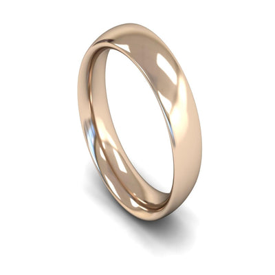 9ct Rose Gold Traditional Court Wedding Ring 6mm - Heavy Weight