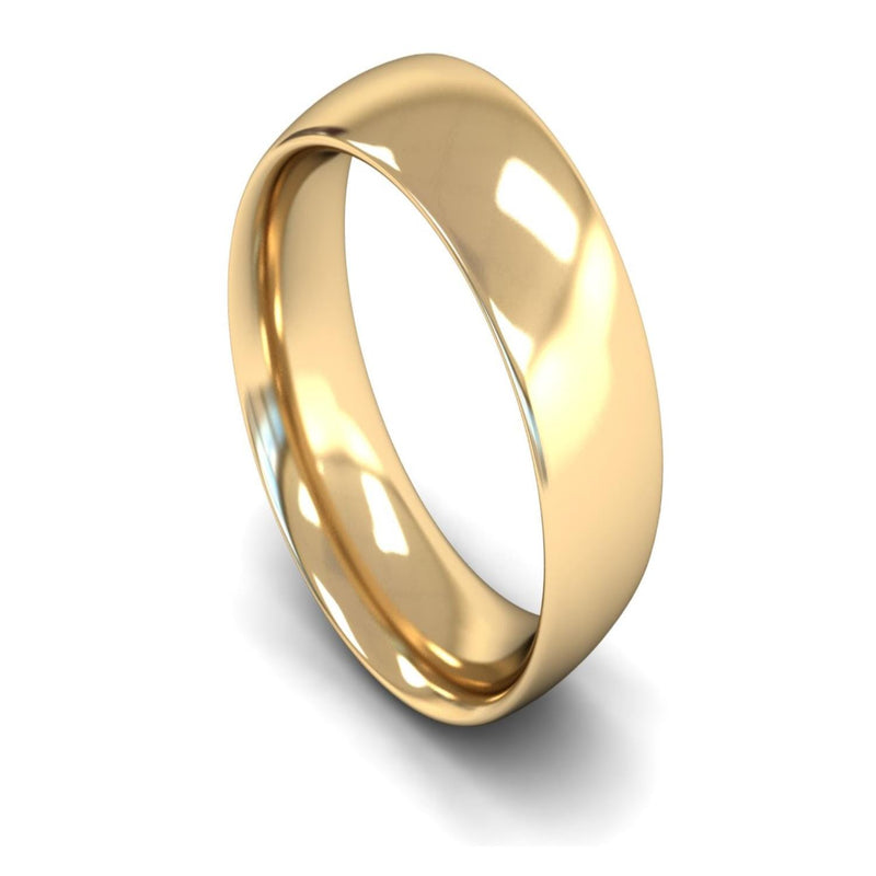 14ct Yellow Gold Traditional Court Wedding Ring 8mm - Heavy Weight