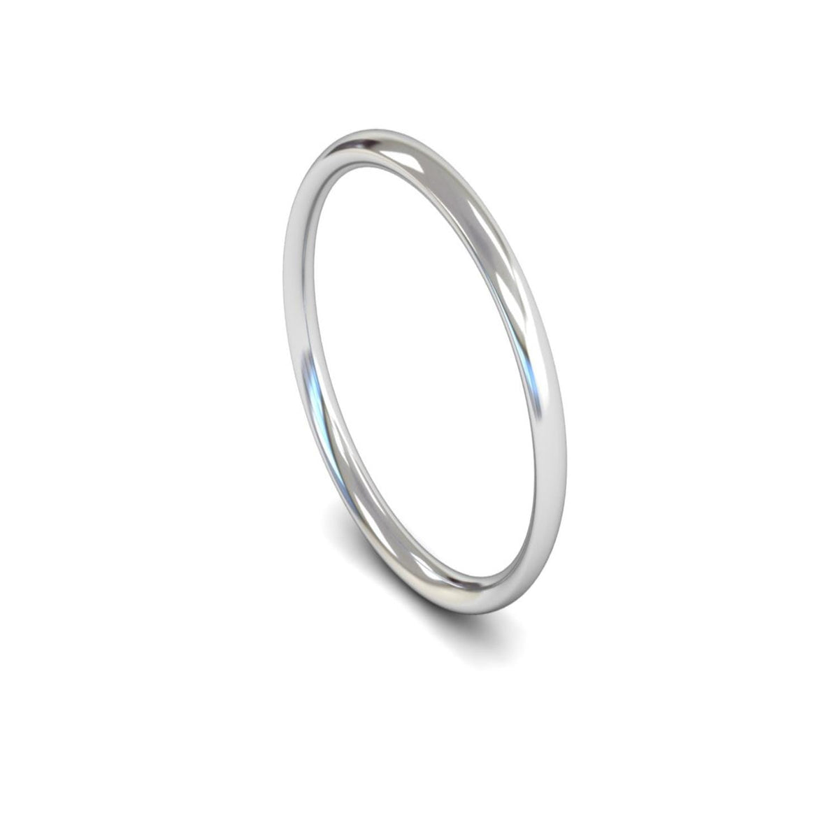 Platinum Traditional Court Wedding Ring 1.5mm - Light Weight