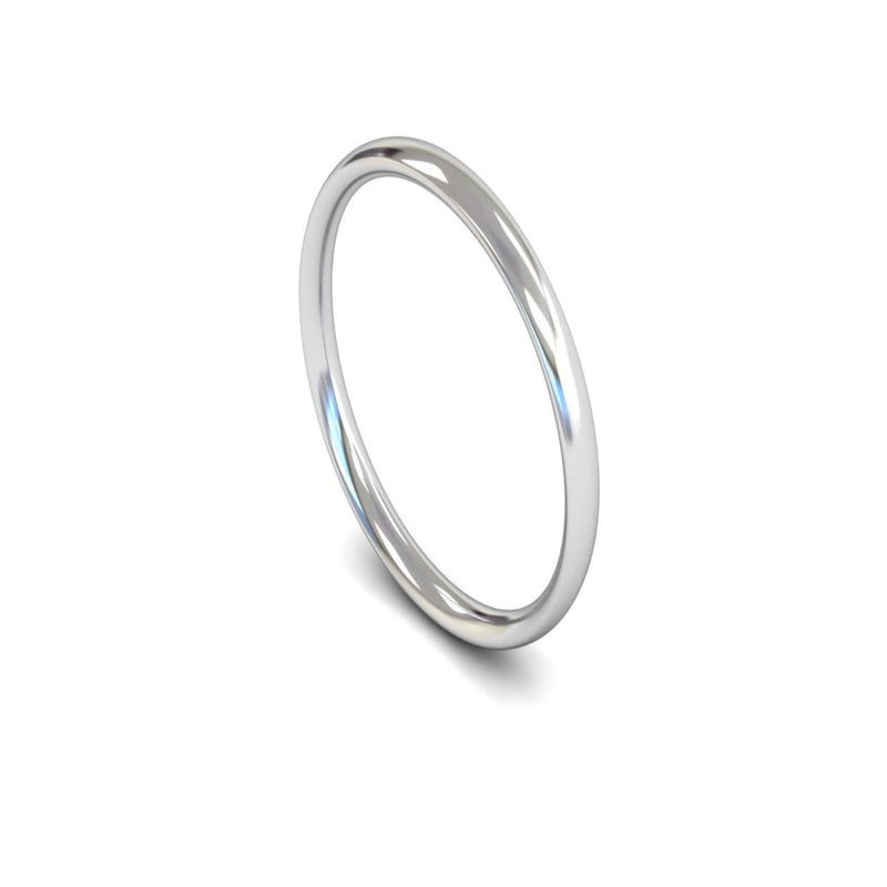 Platinum Traditional Court Wedding Ring 1.5mm - Light Weight