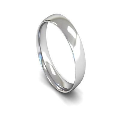 Platinum Traditional Court Wedding Ring 5mm - Light Weight