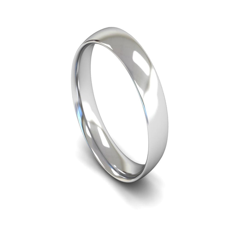 Platinum Traditional Court Wedding Ring 5mm - Light Weight