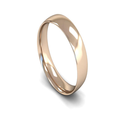 9ct Rose Gold Traditional Court Wedding Ring 5mm - Light Weight