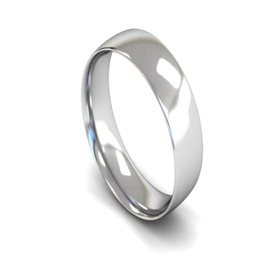Platinum Traditional Court Wedding Ring 6mm - Light Weight