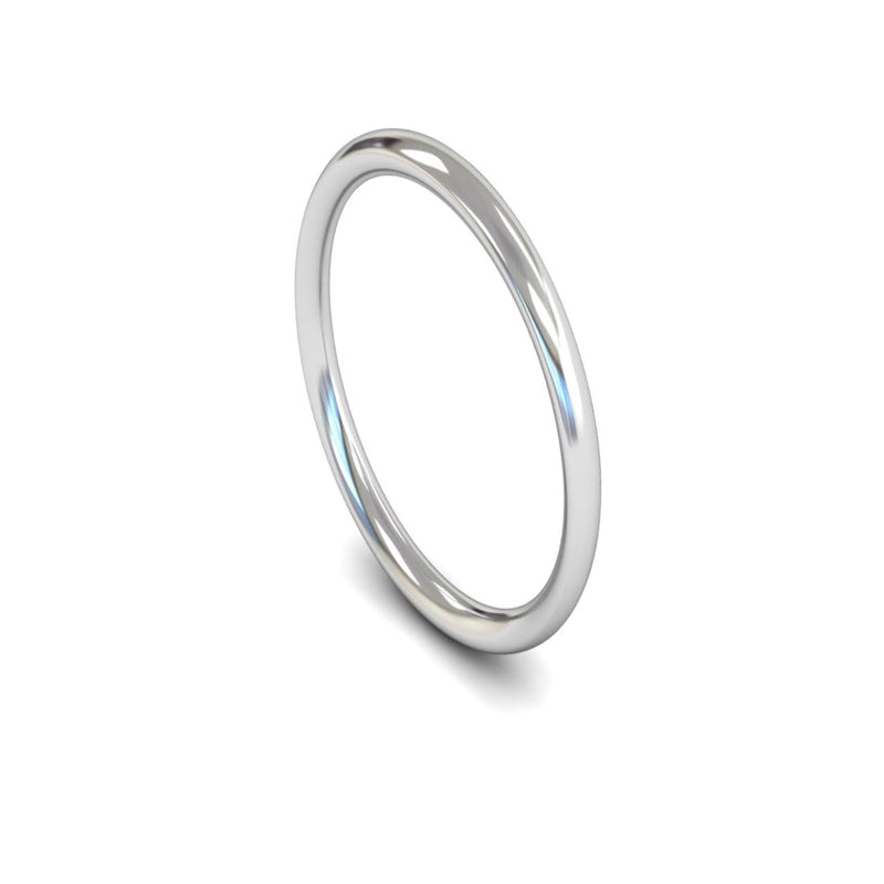 Platinum Traditional Court Wedding Ring 1.5mm - Signature Weight