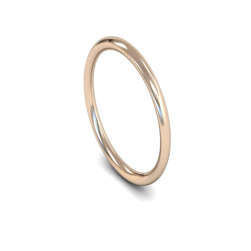 14ct Rose Gold Traditional Court Wedding Ring 2mm - Signature Weight