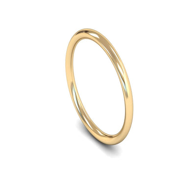 14ct Yellow Gold Traditional Court Wedding Ring 2mm - Signature Weight