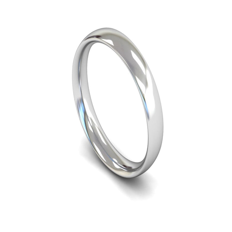 Platinum Traditional Court Wedding Ring 4mm - Medium Weight