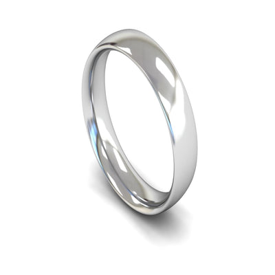 Platinum Traditional Court Wedding Ring 5mm - Medium Weight