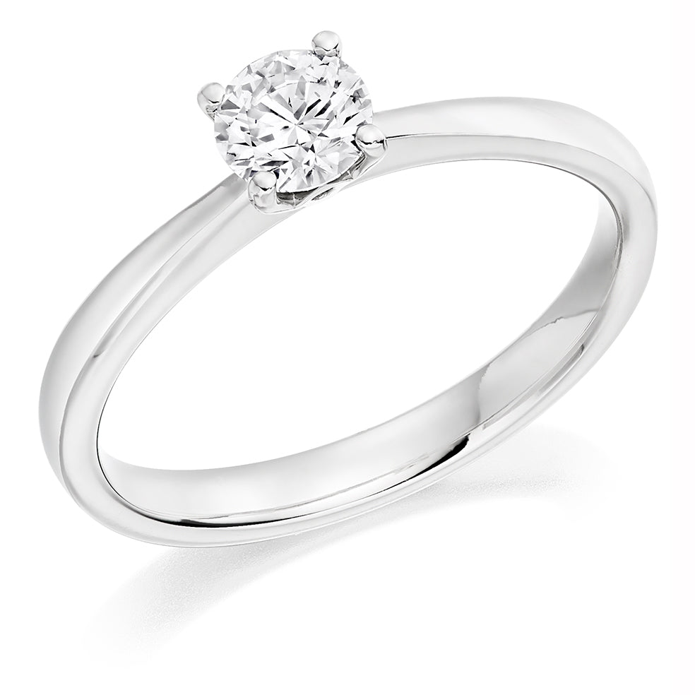Classic Solitaire Round Brilliant Engagement Ring 0.4ct total in White Gold