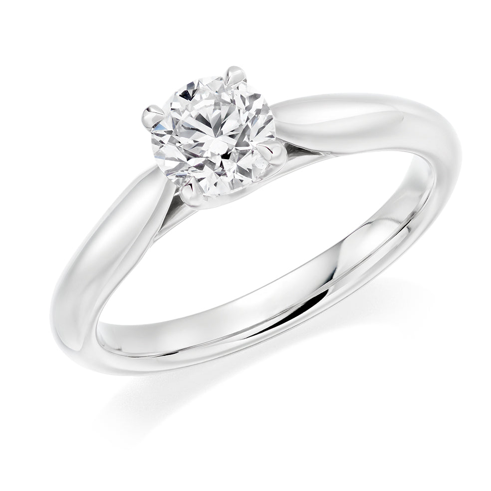 Traditional Solitaire Round Brilliant Engagement Ring 0.75ct in White Gold