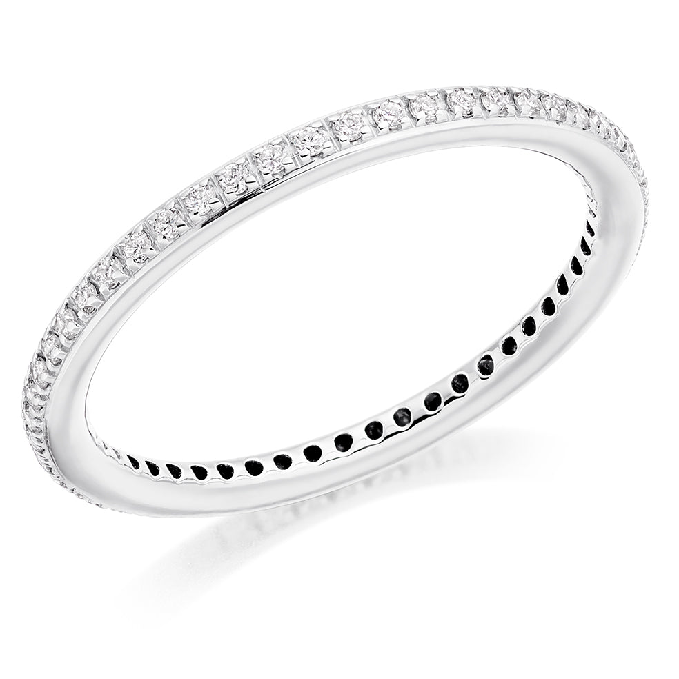Claw-Set Full Eternity Ring, 0.25ct total in White Gold