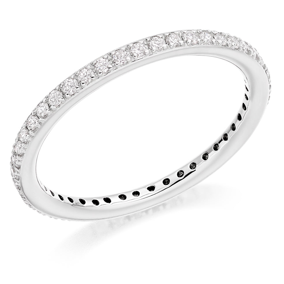 Claw-Set Full Eternity Ring, 0.35ct total in White Gold