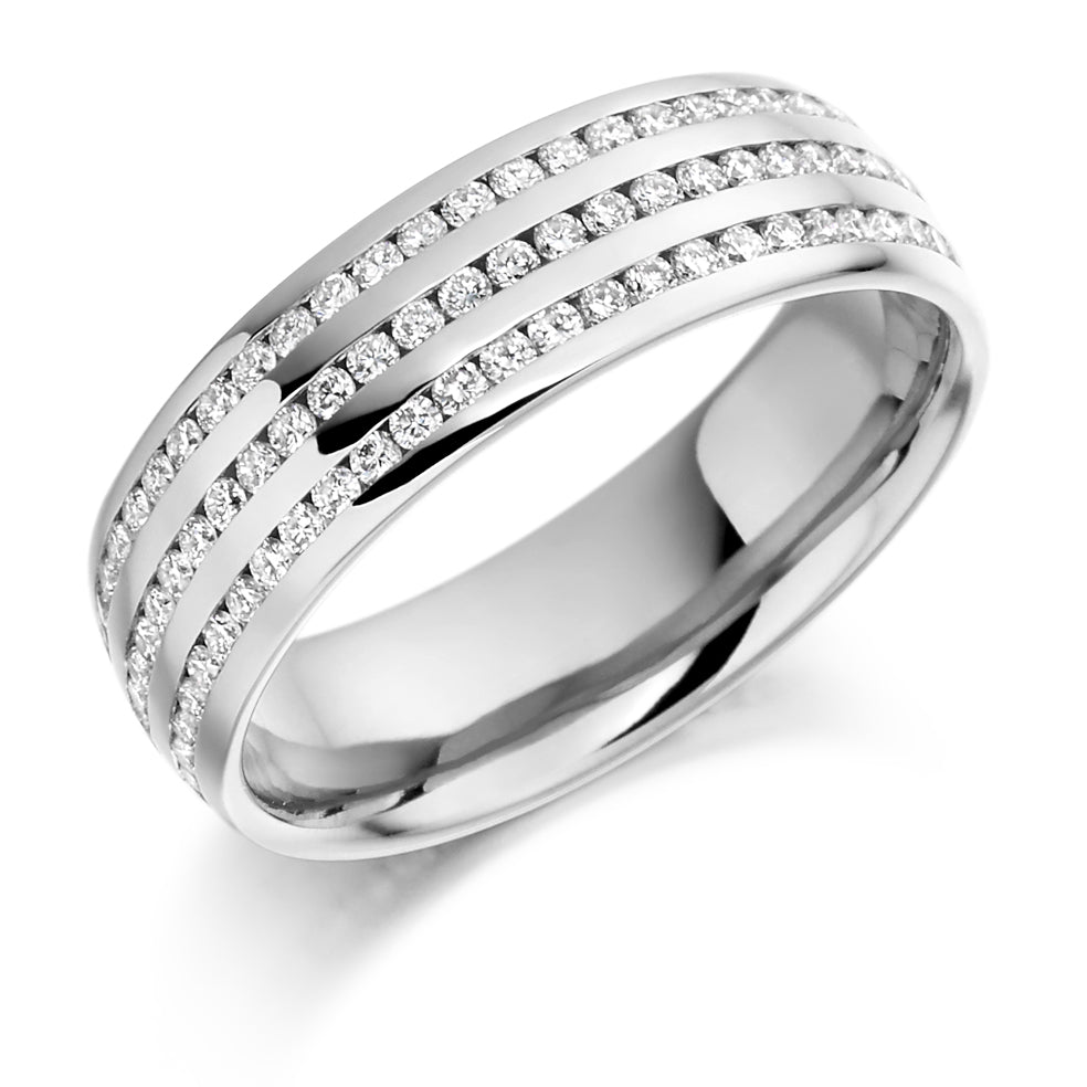 Channel-Set Full Eternity Ring, 1.0ct total (FET1039) in White Gold