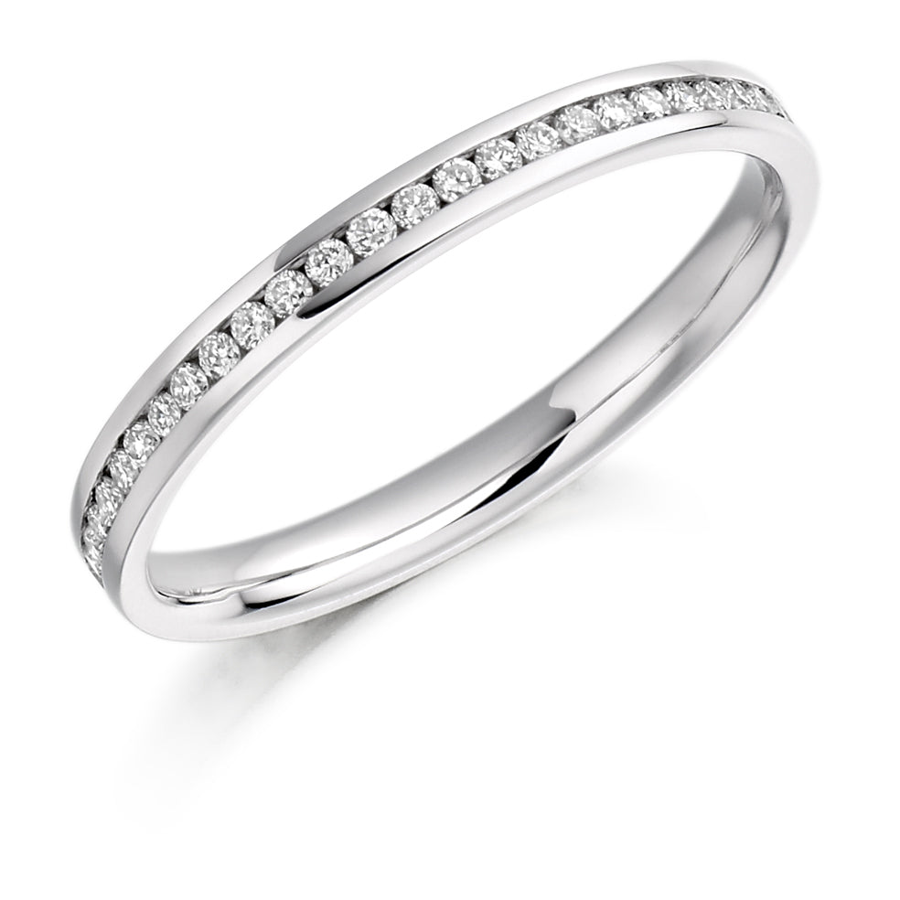Channel-Set Diamond Full Eternity Ring, 0.35ct in White Gold