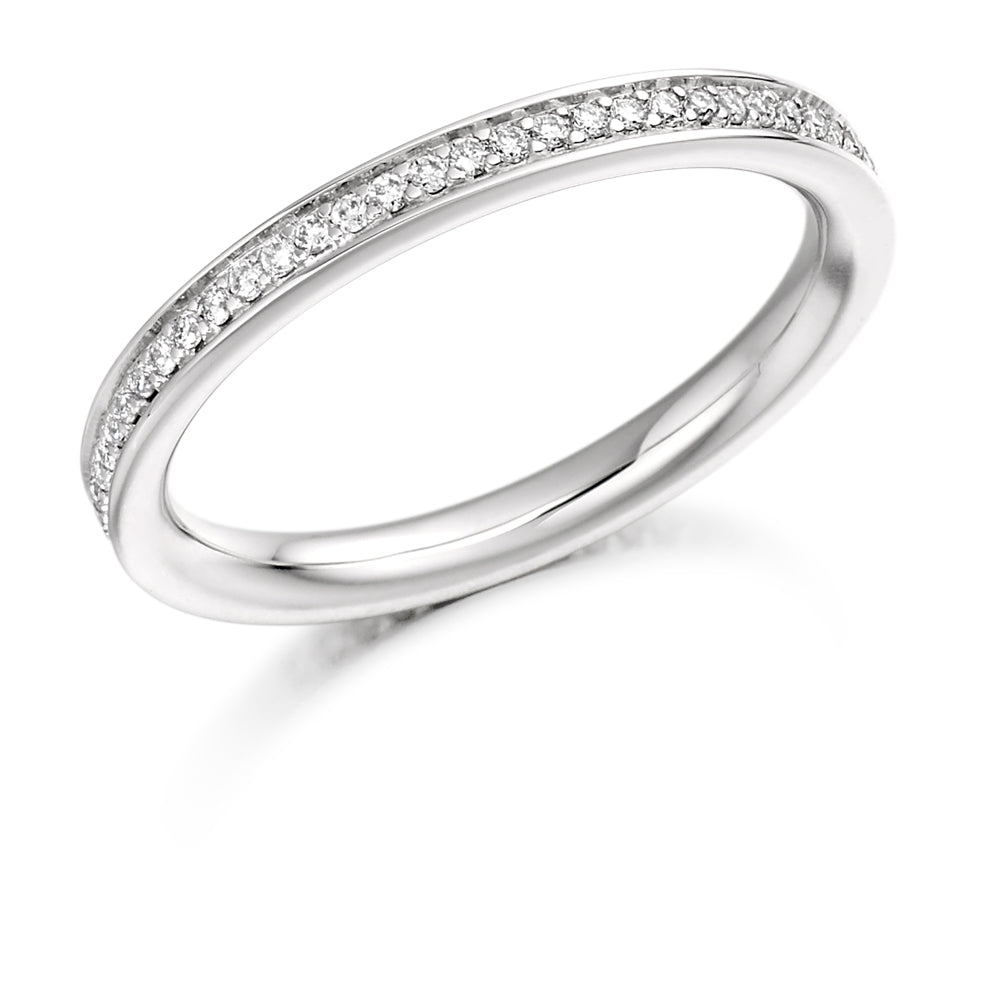 Grain-Set Diamond Full Eternity Ring, 0.3ct in White Gold