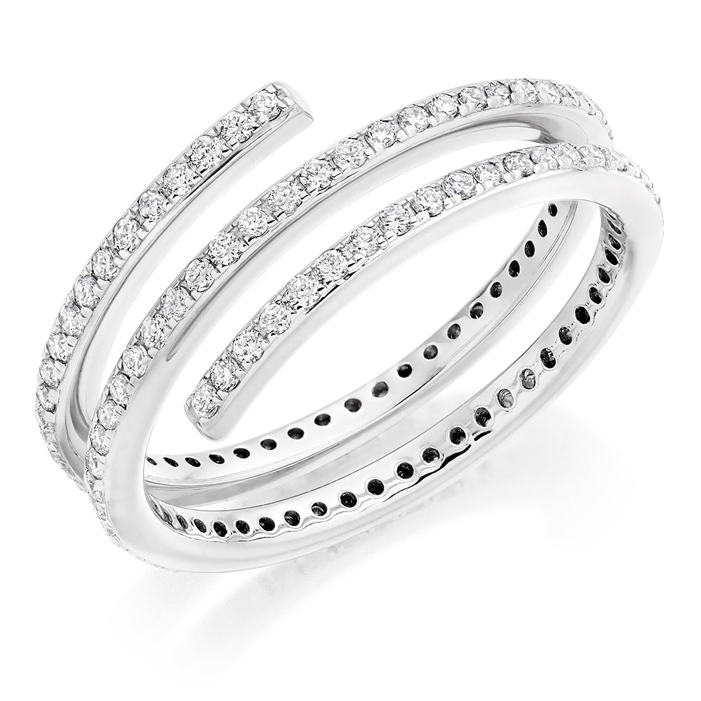 Micro-Claw Diamond Full Eternity Ring, 0.55ct in White Gold
