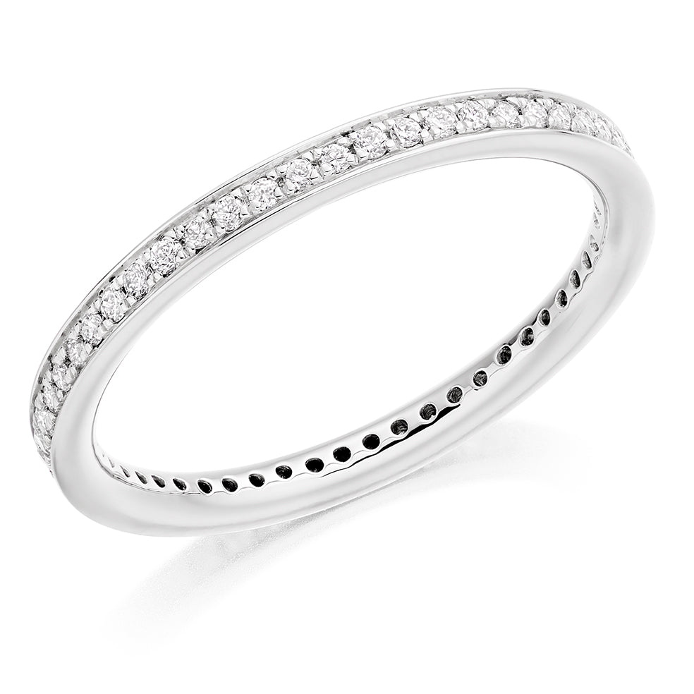Grain-Set Diamond Full Eternity Ring, 0.25ct in White Gold