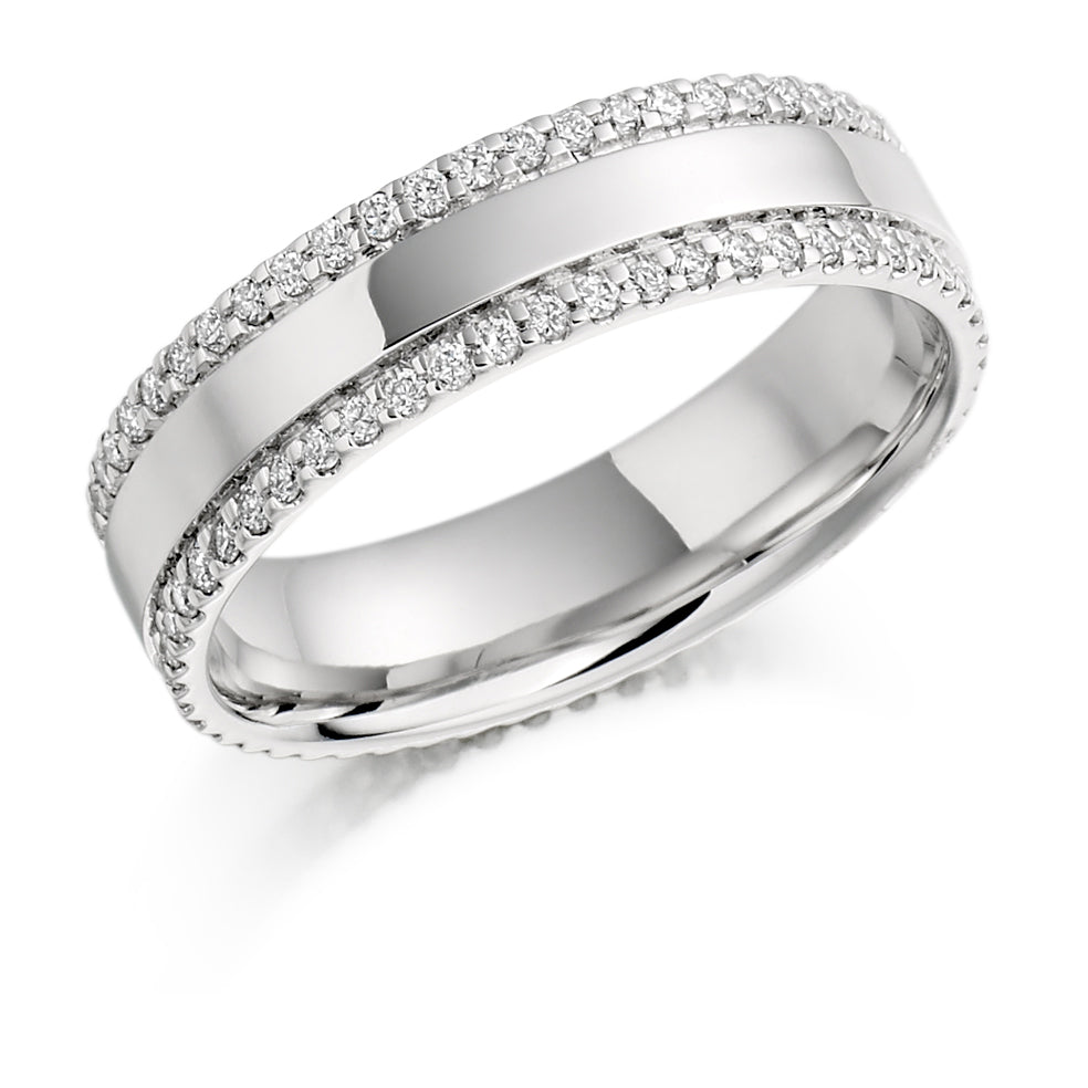 Micro-Claw Full Eternity Ring, 0.55ct total in White Gold