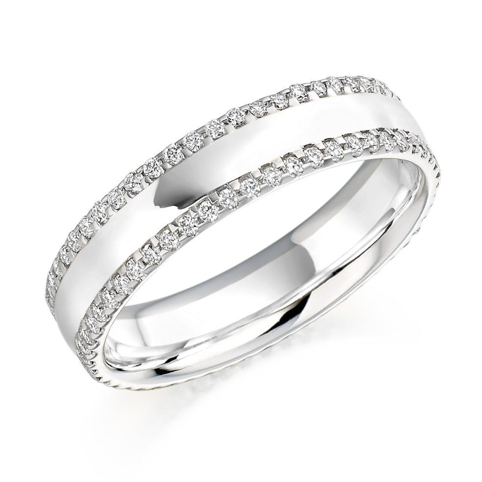 Micro-Claw Full Eternity Ring, 0.55ct total (FET1105) in White Gold