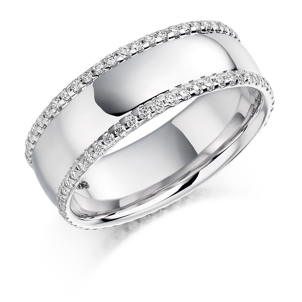 Micro-Claw Full Eternity Ring, 0.55ct total (FET1106) in White Gold