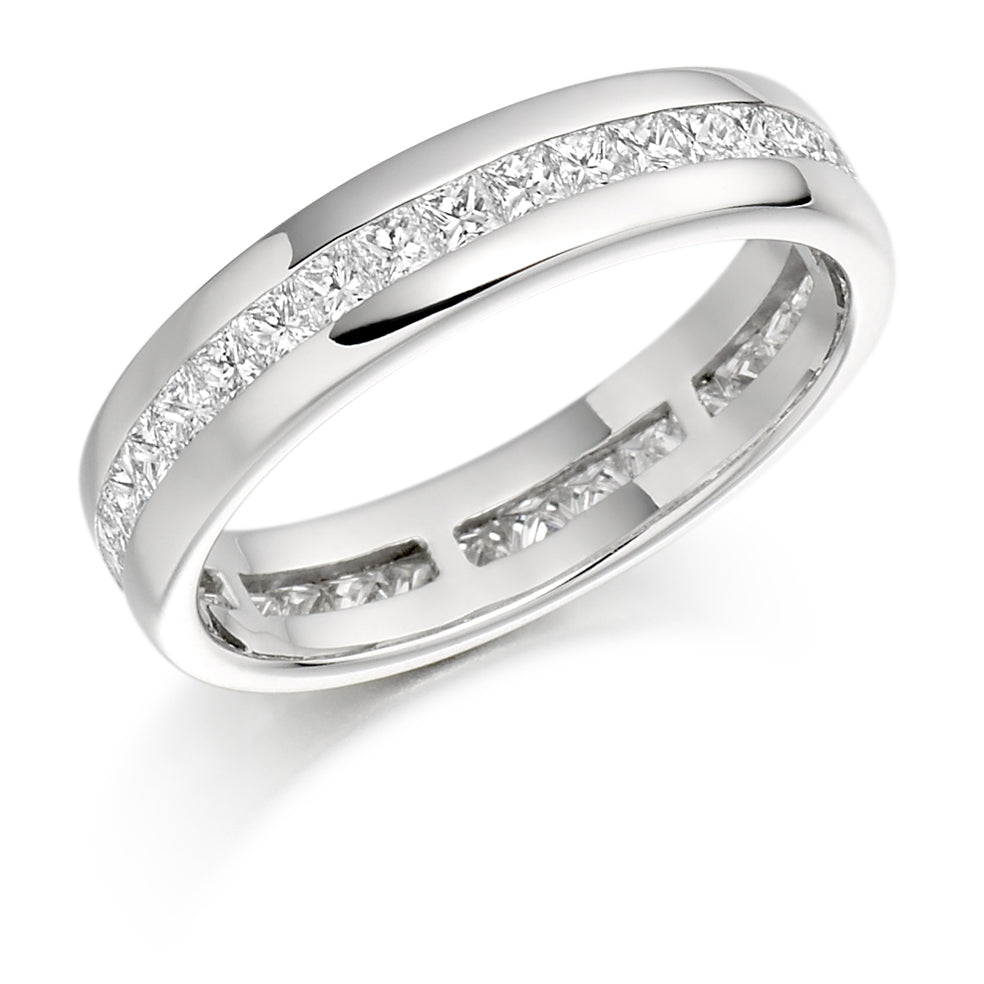 Channel-Set Diamond Full Eternity Ring E, 1.0ct in White Gold