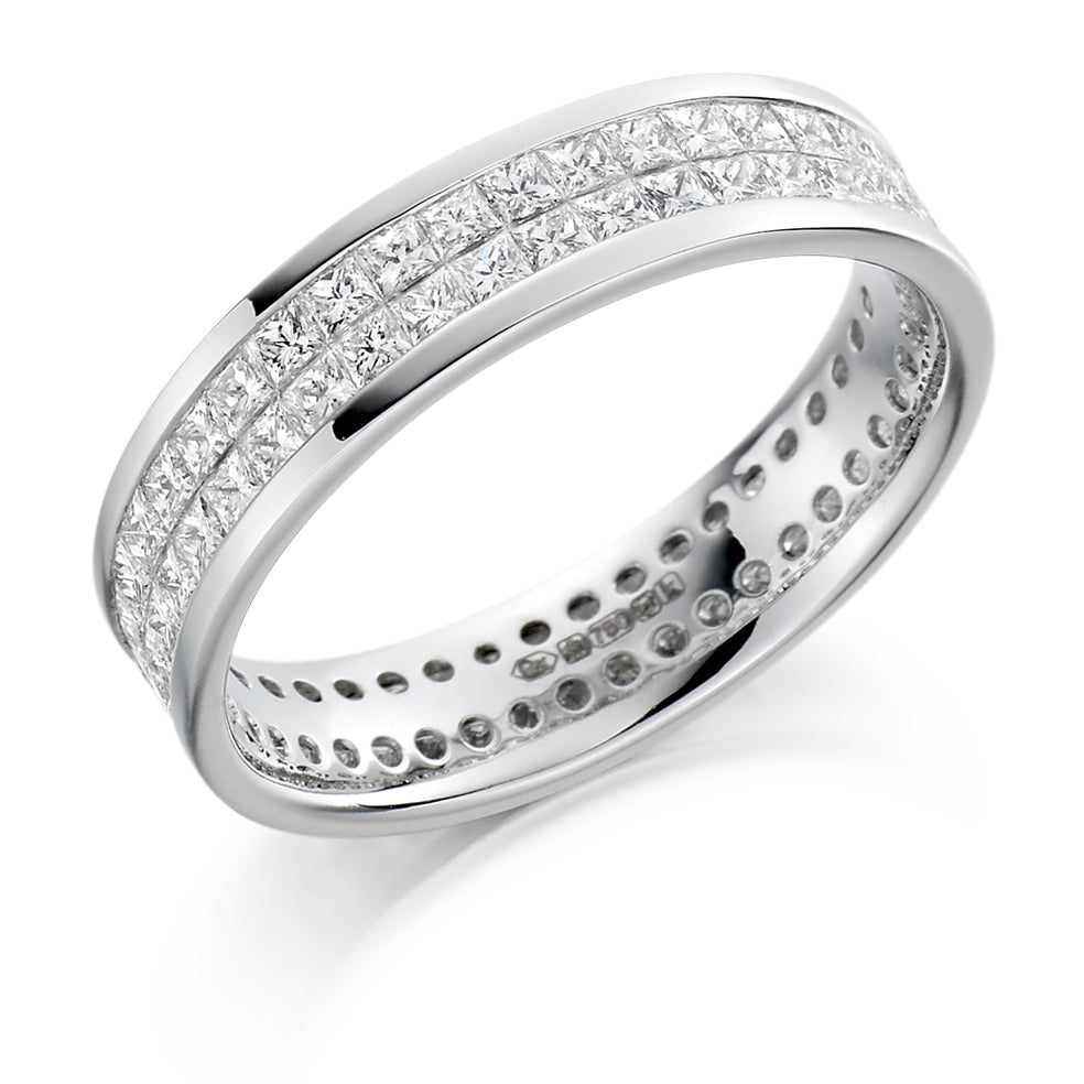Invisible-Set Channel Full Eternity Ring, 2.05ct total in White Gold