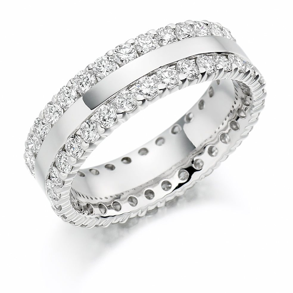 Micro-Claw Full Eternity Ring, 2.0ct total (FET1154) in White Gold