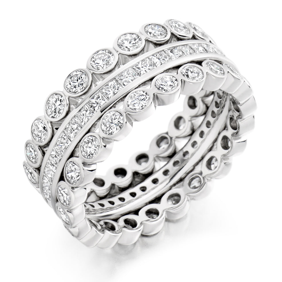 Channel-Set Full Eternity Ring, 3.0ct total (FET1333) in White Gold