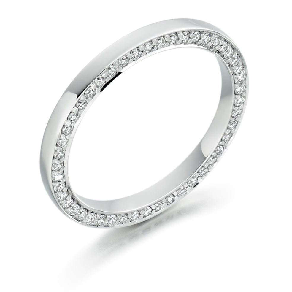 Grain-Set Diamond Full Eternity Ring, 0.35ct in White Gold