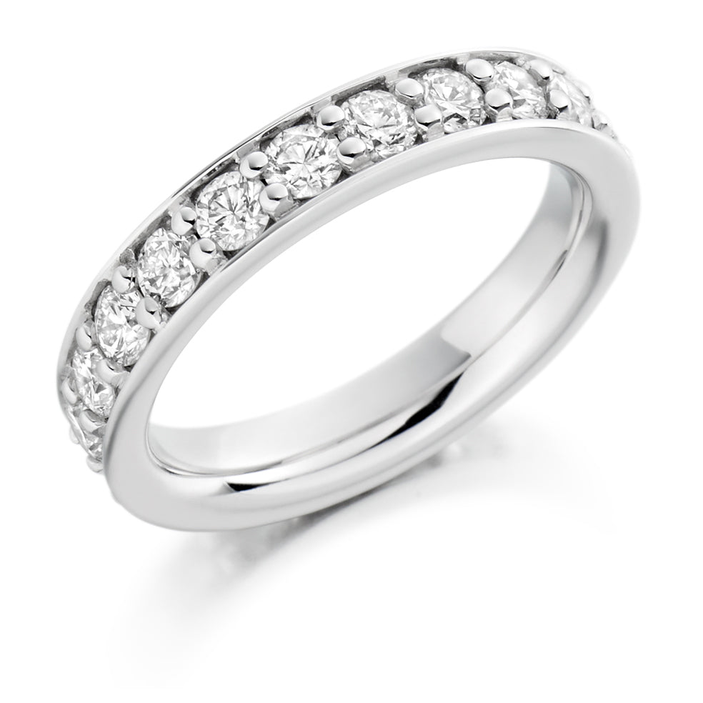 Grain-Set Diamond Full Eternity Ring, 2.0ct in White Gold