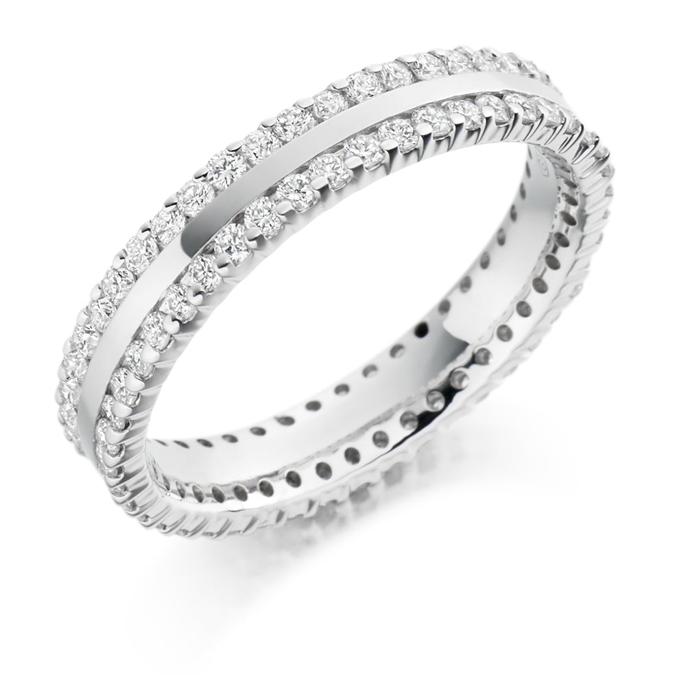 Micro-Claw Full Eternity Ring, 1.0ct total (FET1553) in White Gold