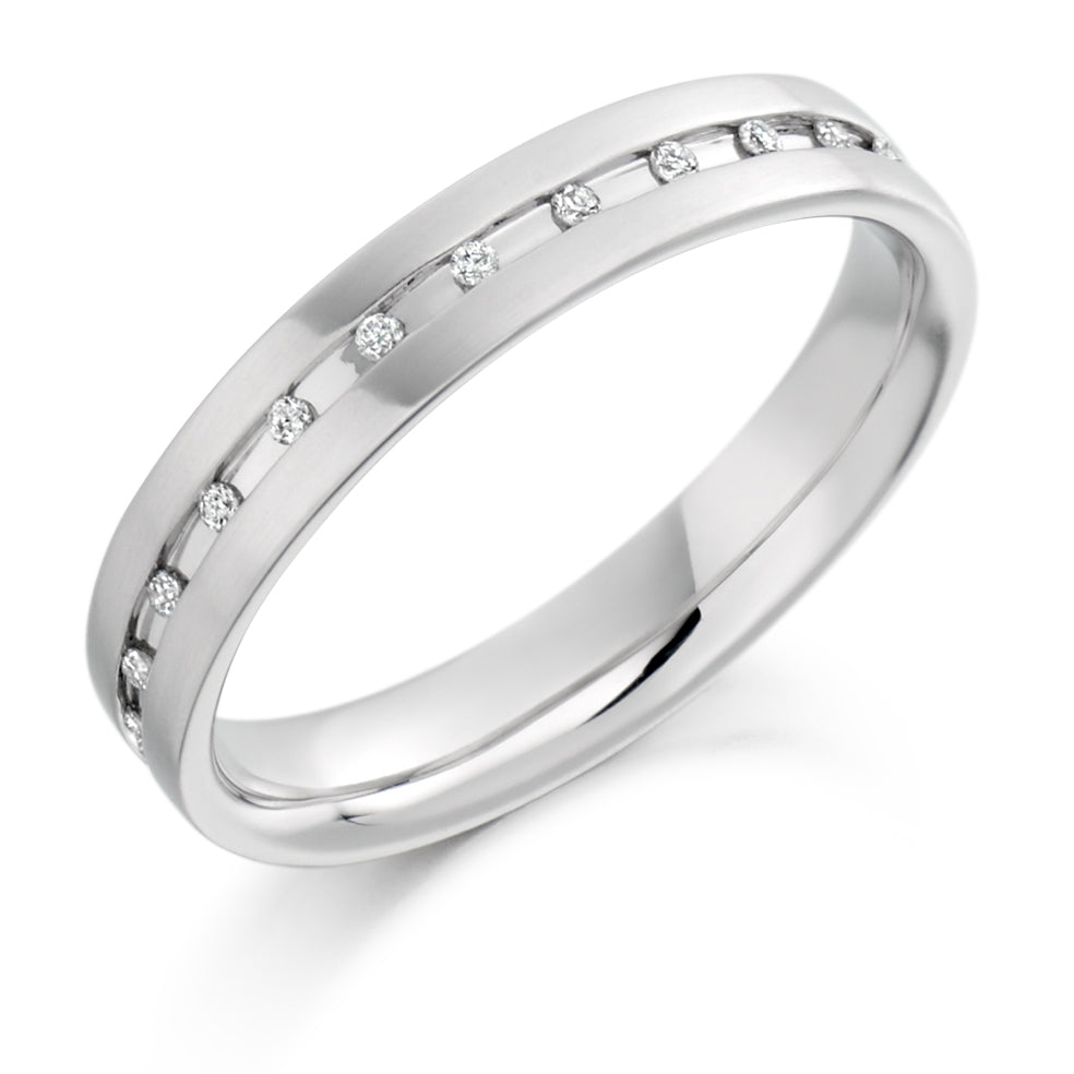 Channel-Set Full Eternity Ring, 0.13ct total in White Gold