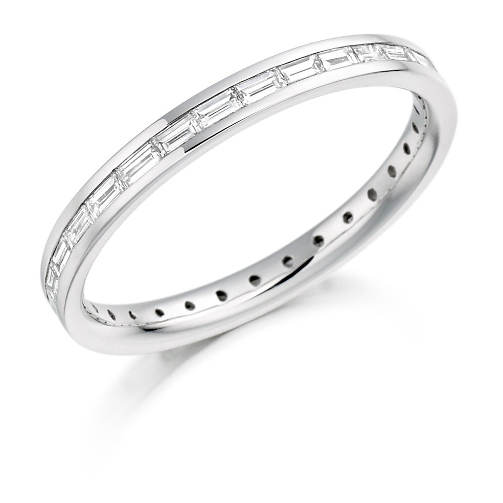 Channel-Set Full Eternity Ring, 0.6ct total in White Gold